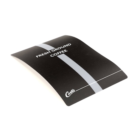 Wilbur Curtis WC-3891 Label, Black, SHG Series, Coffee Grinders 3375000069