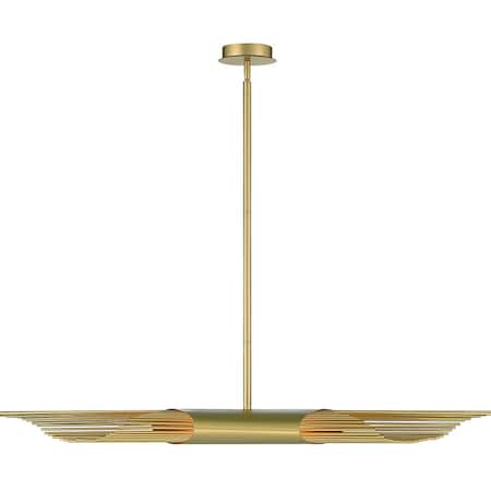 Eurofase Umura Modern LED Indoor Chandelier, 2-Light, Linear, Dimmable, Gold 43866-021