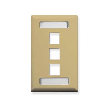 Maxpower Faceplate Id 1-Gang 3-Port Ivory MA795249