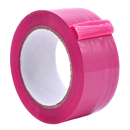 Wod Tape CSTC20WBA Carton Sealing Packaging Tape 2 Mil Acrylic Adhesive Pink: 1/2 in. x 55 yds, 144PK WOD CSTC20WBA-00500-144-55-PIN