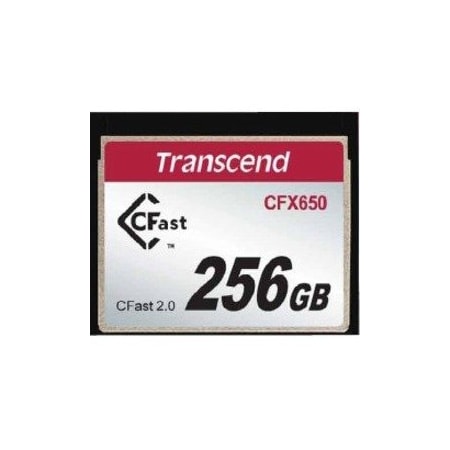 Transcend Information Transcend 256 GB CFast Card - 500 MB/s Read - 250 MB/s Write - 650x Memory Speed - 3 Year Warranty TS256GCFX650