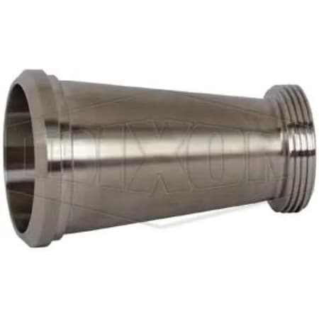 Dixon Concentric Reducer, 3 x 2 in, Plain Beveled Seat x Thread Beveled Seat, 304 SS, Domestic B3115F-G300200