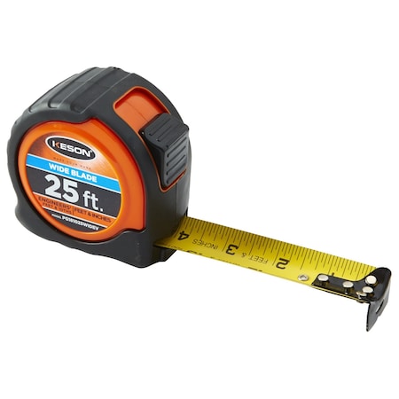 Keson 25 ft Engineer's Tape Measure, 1 3/16 in Blade PG181025WIDEV