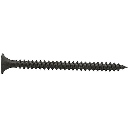 Pro-Fit Deck Screw, #6 x 1-5/8 in, Steel, Flat Head, Phillips Drive 280104
