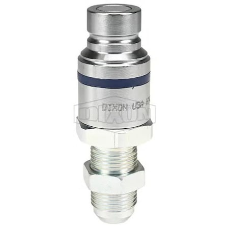 Dixon DQC HT Flushface Male Bulkhead Plug, 1-1/6-12 Nominal, Male JIC BH, Steel HT4JB6