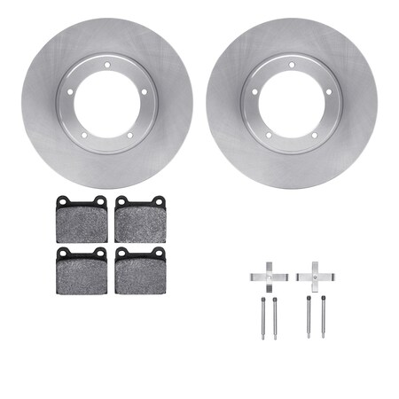 Dynamic Friction Co DFC Rotors with EURO 5000 Ceramic Brake Pads includes Hardware 6612-13140