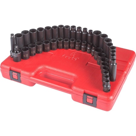 Sunex 3/8" Drive Master Impact Socket Set, 42 pcs 3342