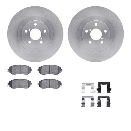 Dynamic Friction Co DFC Brake Rotor with 5000 Brake Pads and Hardware Kit 6512-13200