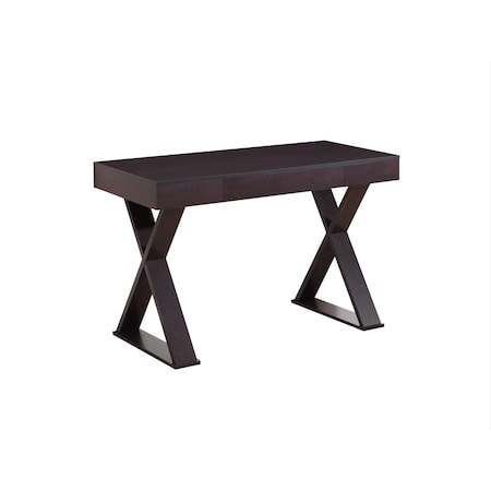 Homeroots 47" Espresso Wood Writing Desk 723759