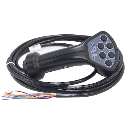 Sure Grip Controls LU Handle Black, Single Momentary Trigger, 6 Momentary Buttons, 10 Foot Wire Harness LU-14073