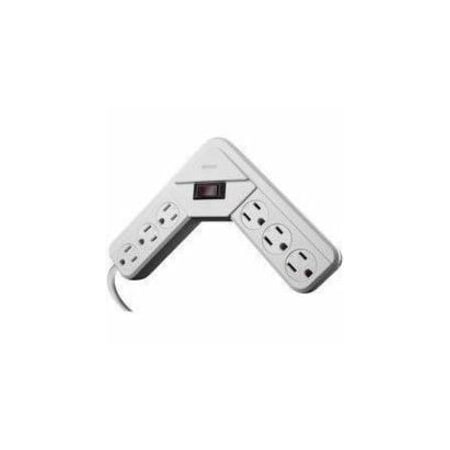 Southwire Power Strip, White, 8-1/2 in, 6 Outlets 41378