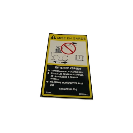 Cnh DECAL, CNH OEM 86509962 86509962