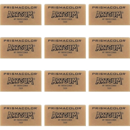 Dymo Prismaclor, ARTGUM ERASER, RECTANGULAR, LARGE, OFF WHITE, KNEADED RUBBER, DOZEN 73030