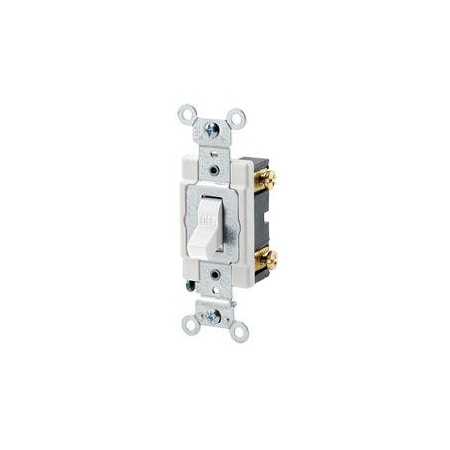 Leviton 20 amps Single Pole Toggle AC Quiet Switch White 0CSB1-2WS