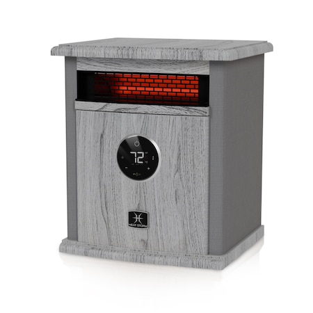 Heat Storm Infrared Space Heater, Floor Style, Cabinet Design, 1500 Watts, Digital Thermostat, 120 Volt, Gray A-1500-ILODG