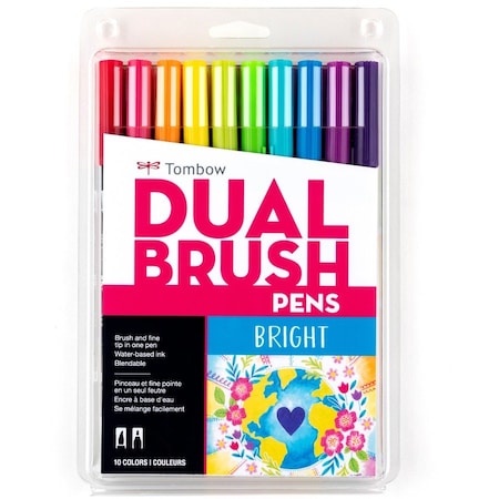 Tombow DUAL BRUSH SET 10 BRIGHT 56185