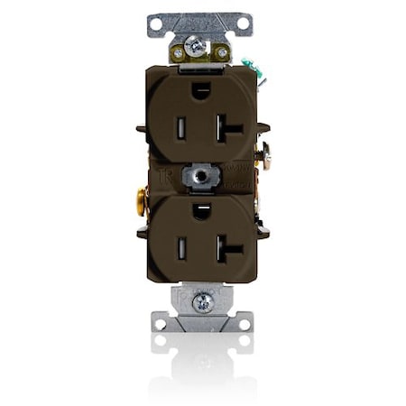 Leviton Plugs&Rcptcls, 20A, 125VAC, Brn, PBT, PK1 T5362