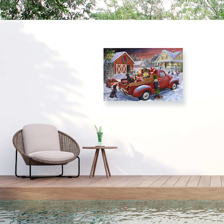 Trademark Fine Art Outdoor Canvas Art GL Studio 'Partridge in a Pear Tree' Wall Art for Patios, or Gardens GRL00472-OC3047WR