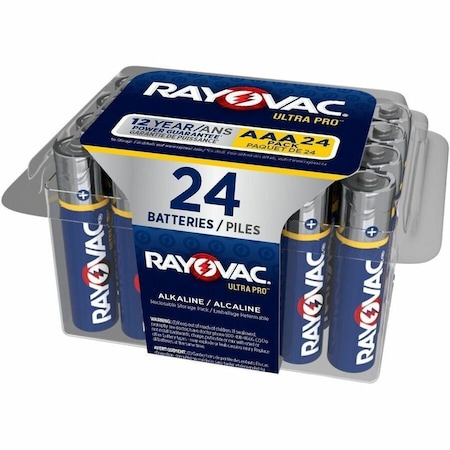 Rayovac UltraPro AAA Alkaline Battery, 1.5VDC, PK24 ALAAA24PP