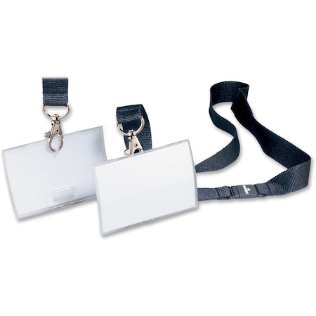 Durable Office Products Badge Holder with Lanyard, Clear, PK10 821719
