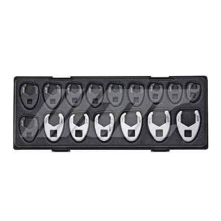 Jtc Auto Tools 16-piece deluxe crowfoot wrench set, 3/8 in & 1/2 in drive, cr-mo K6161