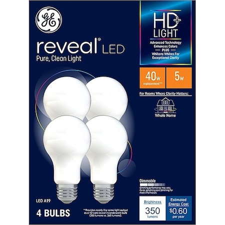 Current Ge4Pk 5W Wht A19 Bulb 46650