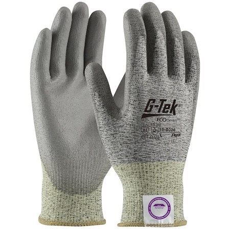 G-Tek Seamless Knit A4 Dyneema Phoenix Blended Glove w/PU Coated Flat Grip on Palm&Fingers, 12PK 5542