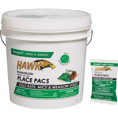 Hawk 8 Lb. Rats Mice & Meadow Voles Place Pacs 31186