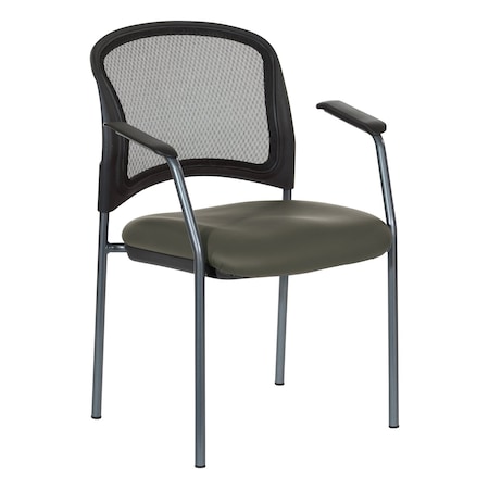 Office Star Products ProGrid Mesh Back Chair, Dillon Graphite 86710R-R111