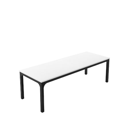 Homeroots 46" White and Black Wood and Iron Dining Table 635743