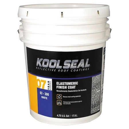 Kool Seal Elastomeric Roof Coating, White, 4.75 gal, Pail, Liquid KS0063300-20
