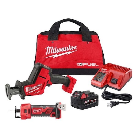 Milwaukee Tool M18 FUEL HACKZALL Kit + M18 Cut Out Tool 2719-21, 2627-20