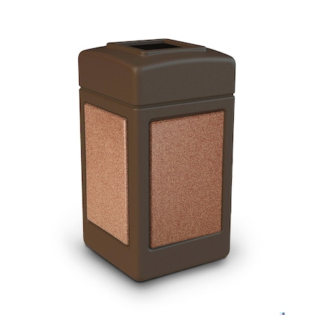 Commercial Zone Products 42-gallon StoneTec Square Open-Top, Brown w/ Sedona 720325K