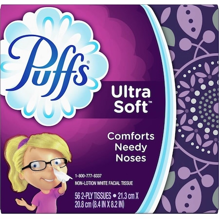 Puffs Ultra Soft 2 Ply Facial Tissue, 56 Sheets 35038