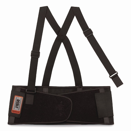Ergodyne ProFlex 1650 Economy Elastic Back Support Brace, 2X-Large, 42" to 46" Waist, Black 11096