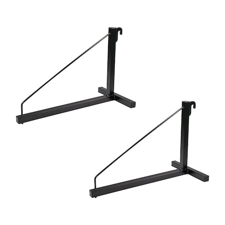 Mytee Products 1 Tier Shipping Container Shelving Bracket with Hooks - 16in x 18in, 550 lbs WLL, 2PK CNT-SHELF1x2