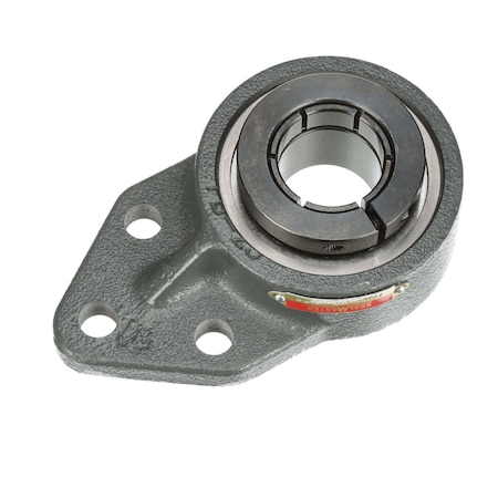 Sealmaster Mounted Cast Iron Three Bolt Flange Bracket Ball Bearing - 52100 Bearing Steel, Black Oxided FBMH-23T
