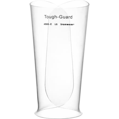 Ironwear 8in Tough-Guard Metal Detectable Forearm & Wrist Protector, Small, Clear 4980-C-SM