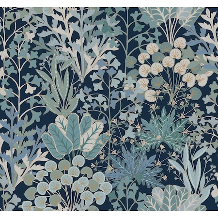 York Wallcoverings Forest Floor Navy Wallpaper BL1812