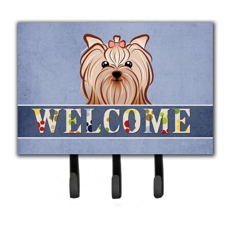 Carolines Treasures Yorkie Yorkishire Terrier Welcome Leash & Key Holder CA77399