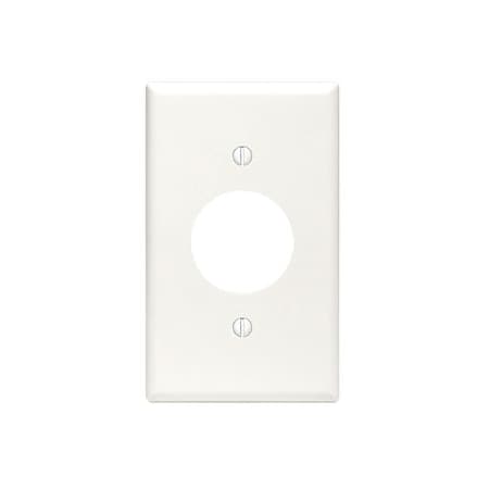 Leviton Receptacle Wallplate, Standard Size, Gang 1, White 88004