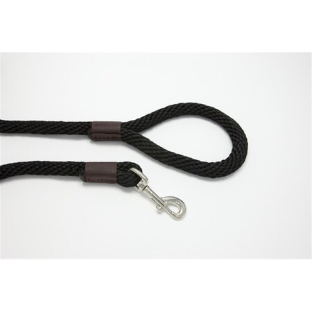 Purple Pebble 6 ft. x 0.62 in. Leedz Super Thick Black Leash LZ658BK