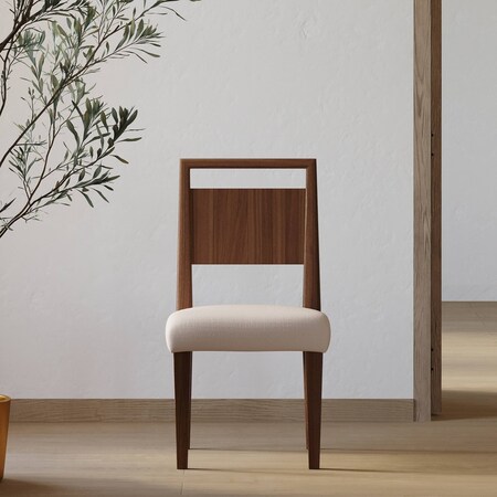 Martin Furniture Two Wood Mid-Century Modern Kitchen Table Chairs, Dining Seats, Brown IMCU70KIT2