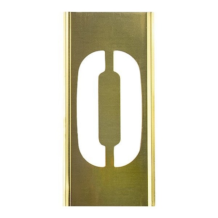 C.H. Hanson Stencil Sort-1" Brass Gothic O/0, Combination Set, Gothic Font, Brass, 1 Pieces 10008O