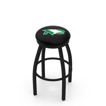 Holland Bar Stool Co 25" Blk Wrinkle North Dakota Swivel Bar Stool, Accent Ring L8B2B25NorDak