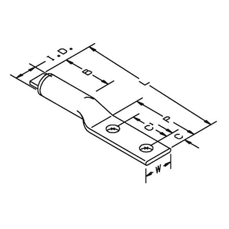 3M ScotchlokAluminum Two Hole Lug 40170 13699