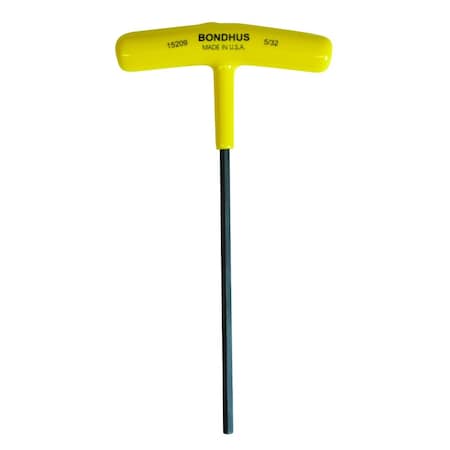 Bondhus 5/32in Hex T-Handle 6in Length 15209