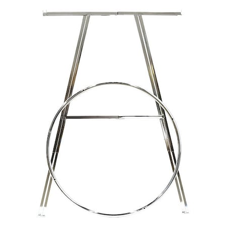 Specialty Store Services Retail Apparel Rack, Steel, 72 in H 2466
