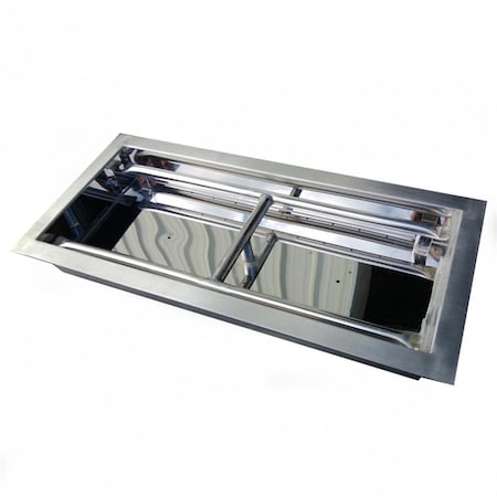 Blueprints SS Dual Flame Flanged Burner 10 in. x 24 in. BL3188995