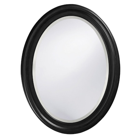 Homeroots 33" Black Oval Framed Accent Mirror 384187